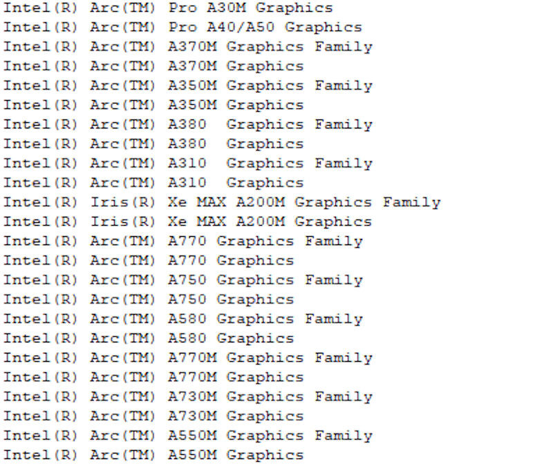 Intel Xác Nhận Các Dòng Gpu Arc Sắp Ra Mắt: A770, A750, A580, A380 Và A310 Intel Xác Nhận Các Dòng Gpu Arc Sắp Ra Mắt: A770, A750, A580, A380 Và A310