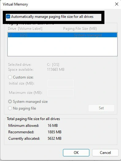 Các thêm bộ nhớ ảo cho Windows 11, khắc phục lỗi thiếu bộ nhớ RAM Các thêm bộ nhớ ảo cho Windows 11, khắc phục lỗi thiếu bộ nhớ RAM