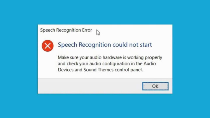 How to fix the "Speech Recognition Could Not Start" error on Windows