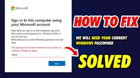Cách khắc phục lỗi “We’ll Need Your Current Windows Password” trên Windows 10/11