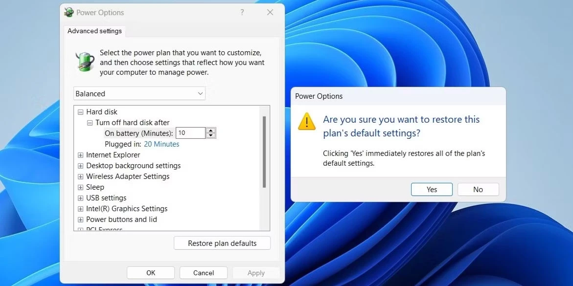 Cách Reset Power Plan Về Mặc định Trong Windows Features 01