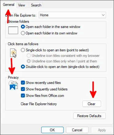 3 Cach Xoa Cac File Va Thu Muc Gan Day Trong Windows Features 03 3 Cách Xóa Các File Và Thư Mục Gần Đây Trong Windows Features 03