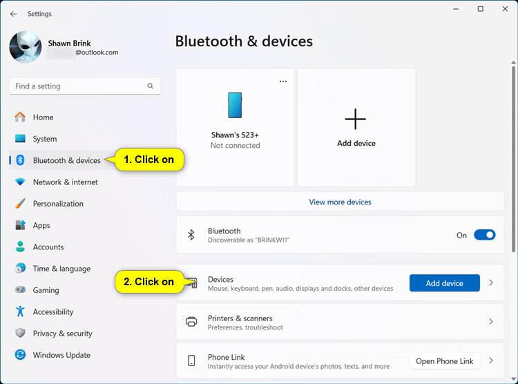 Cách Kết Nối Với Btpan (bluetooth Personal Area Network) Trong Windows 11 Features 01