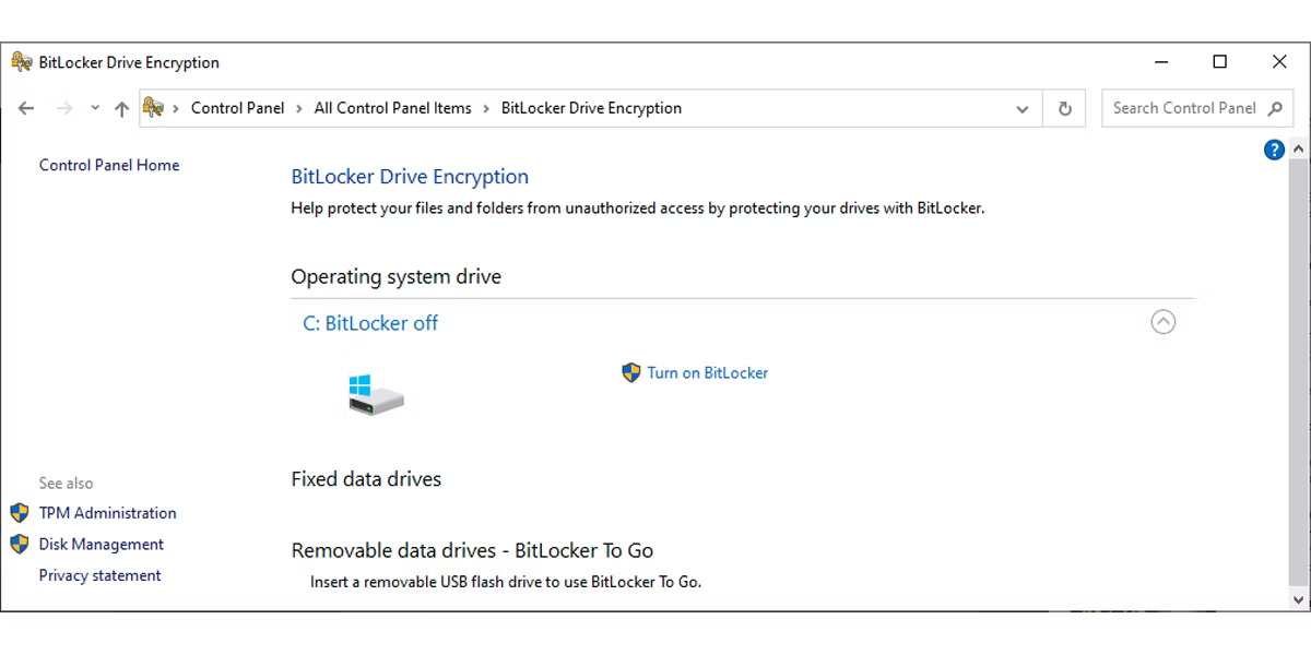 Kiem Tra Trang Thai Bitlocker Trong Windows 10 Bang Nhieu Cach Features 02 Kiểm Tra Trạng Thái Bitlocker Trong Windows 10 Bằng Nhiều Cách