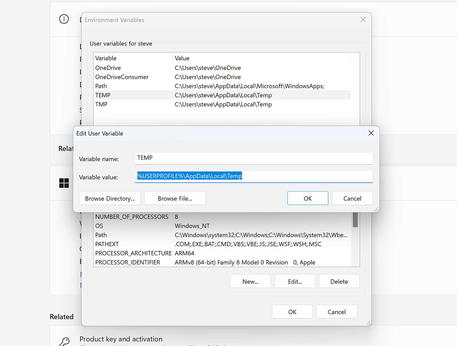 Sua Loi Microsoft .Net Framework Tren Windows Features 04 Sửa Biến Môi Trường Cho Temp Thành Đường Dẫn Mặc Định Của Nó.
