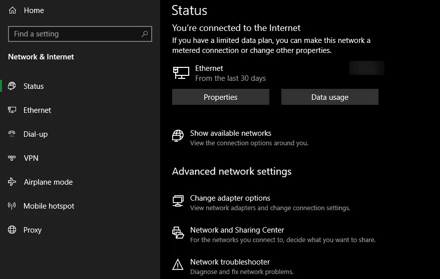 Sua Loi Da Ket Noi Voi Wifi Nhung Khong Co Quyen Truy Cap Internet Features 05 Trang Trạng Thái Mạng Windows 10