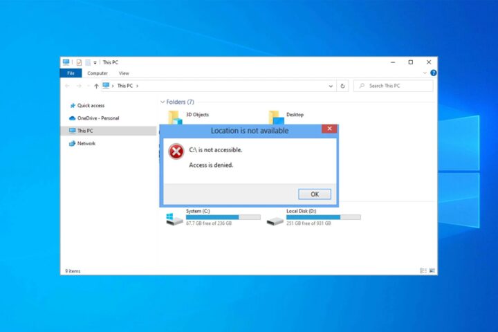 How to fix "Access Denied" errors when accessing files and folders on Windows