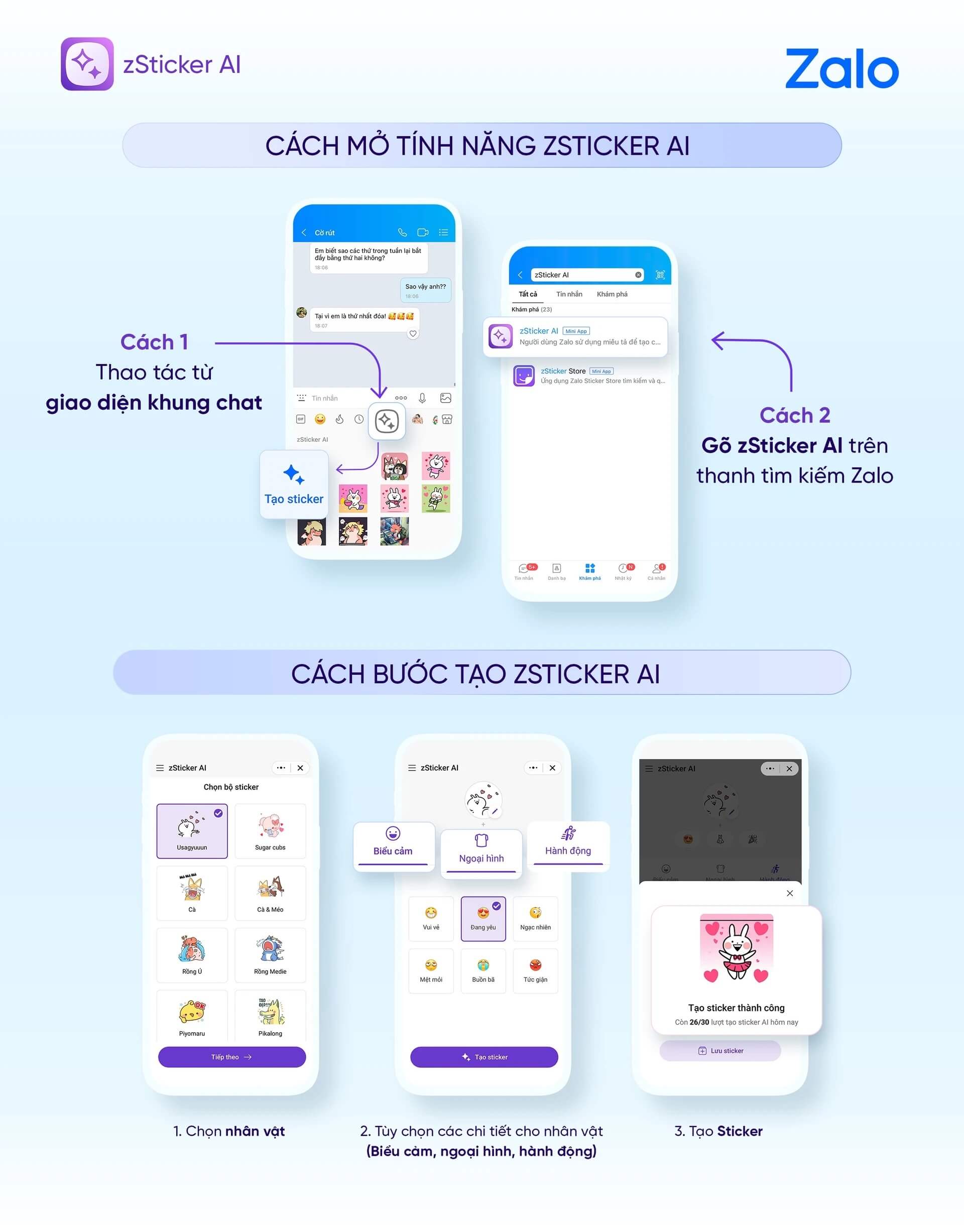 Huong Dan Trai Nghiem Zsticker Ai Tren Zalo Hướng Dẫn Trải Nghiệm Zsticker Ai Trên Zalo
