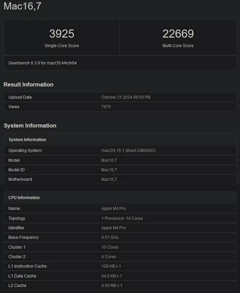 Diem Geekbench 6 Cua Apple M4 Pro Chip Apple M4 Max Vượt Trội Hơn Core Ultra 9 285K Và Ryzen 9 9950X Trong Geekbench 6