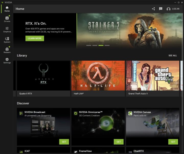 Nvidia replaces GeForce Experience with Nvidia App, version 1.0 released