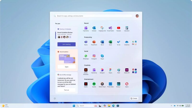 Microsoft He Lo Thiet Ke Start Menu Moi Tren Windows 11 2025 02 Microsoft Hé Lộ Thiết Kế Start Menu Mới Trên Windows 11 2025 – Thân Thiện Hơn, Hiệu Quả Hơn