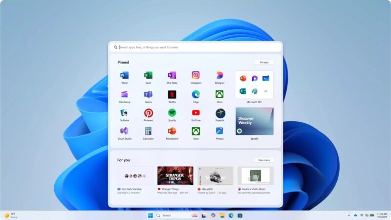 Microsoft He Lo Thiet Ke Start Menu Moi Tren Windows 11 2025 05 Microsoft Hé Lộ Thiết Kế Start Menu Mới Trên Windows 11 2025 – Thân Thiện Hơn, Hiệu Quả Hơn