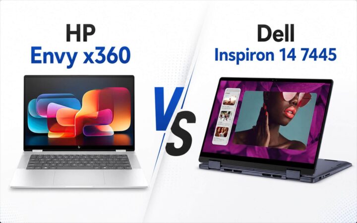 HP Envy x360 vs. Dell Inspiron 14 7445 - Prioritize a large screen or daily mobility?
