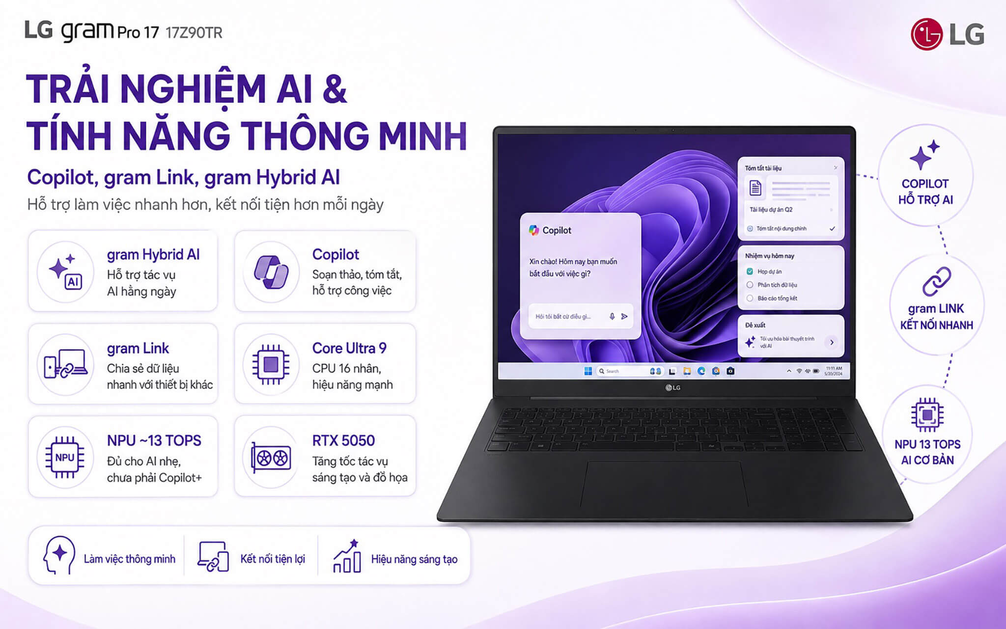 Lg Gram Pro 17 17Z90Tr 2025 Features 06 Trải Nghiệm Ai Và Tính Năng Thông Minh Trên Lg Gram Pro 17 (17Z90Tr) (2025)