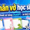Nhãn Vở Học Sinh: Tự Thiết Kế Bằng Chatgpt Rồi In Khổ A4