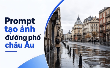Prompt Tạo Ảnh Đường Phố Châu Âu Sau Mưa Đẹp Như Ảnh Chụp