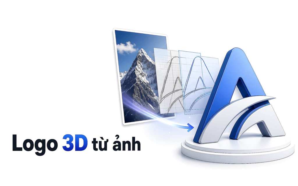 Tao Logo 3D Tu Anh Bang Prompt Ai Nhua 3D Featured Prompt Ai: Tạo Logo 3D Từ Ảnh Phẳng, Không Cần Biết Thiết Kế