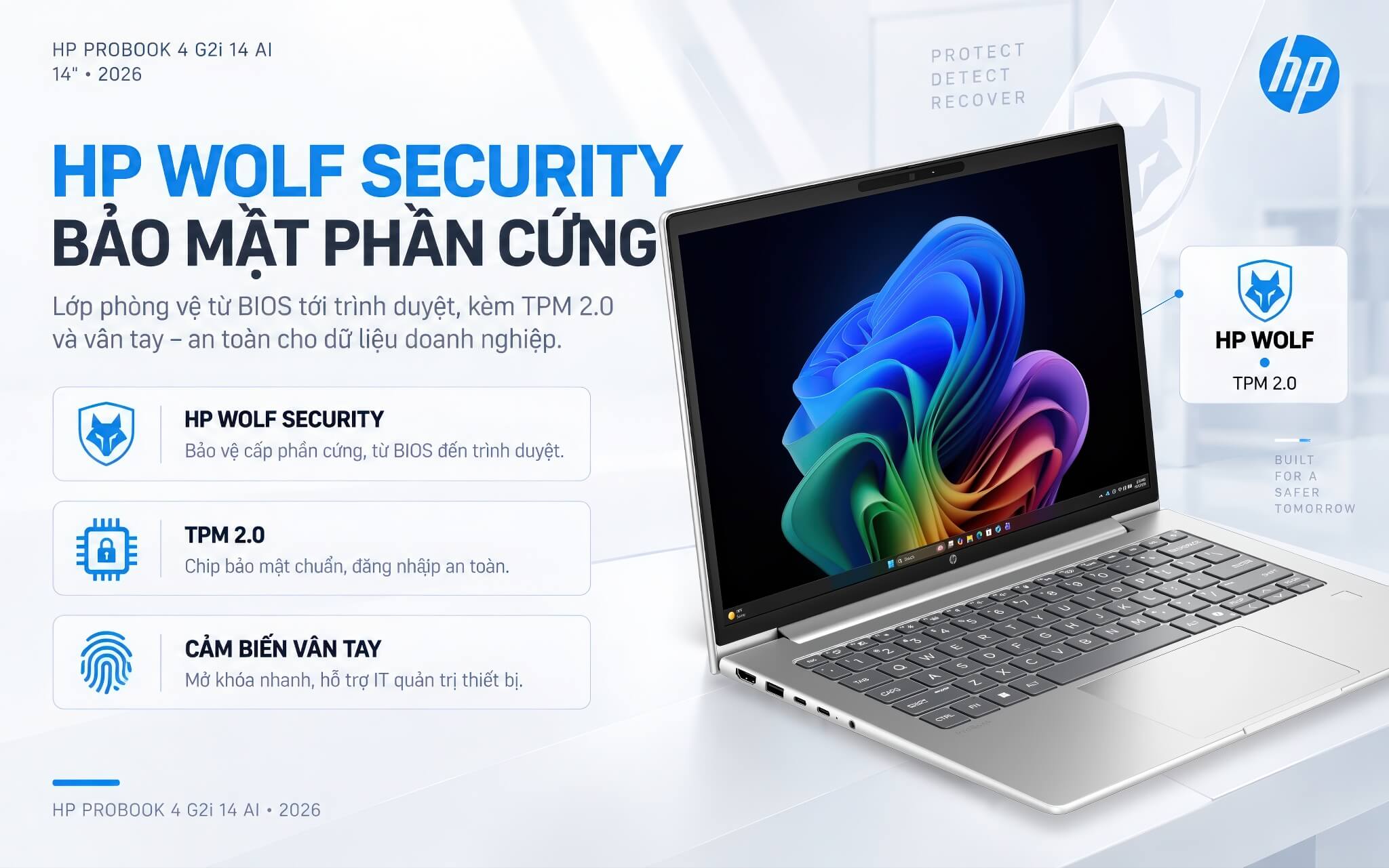 HP ProBook 4 G2i 14 AI 2026 Features 05 Bảo mật HP Wolf Security cho doanh nghiệp