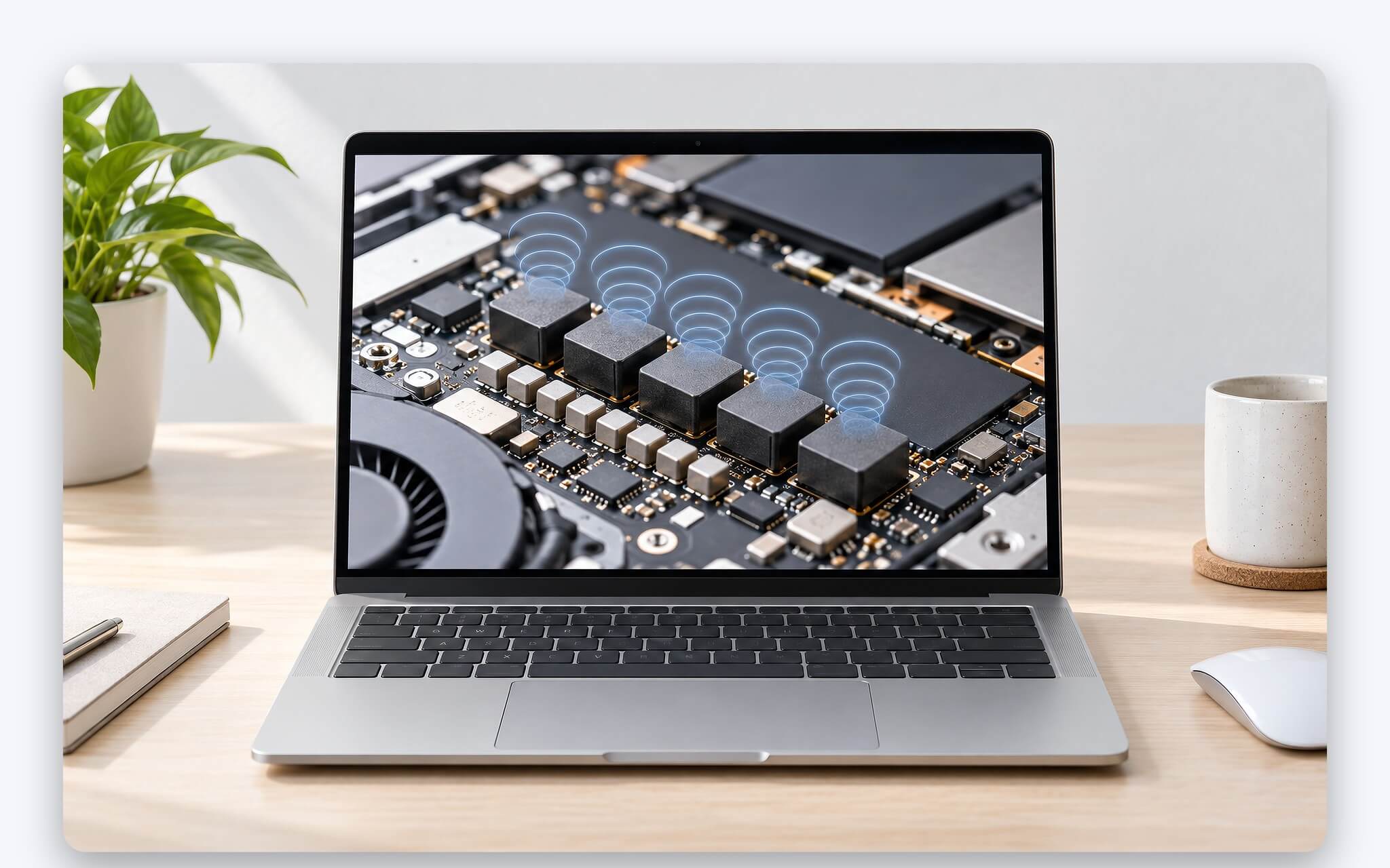 Laptop kêu rít khi chơi game do cuộn cảm trên mạch nguồn VRM rung