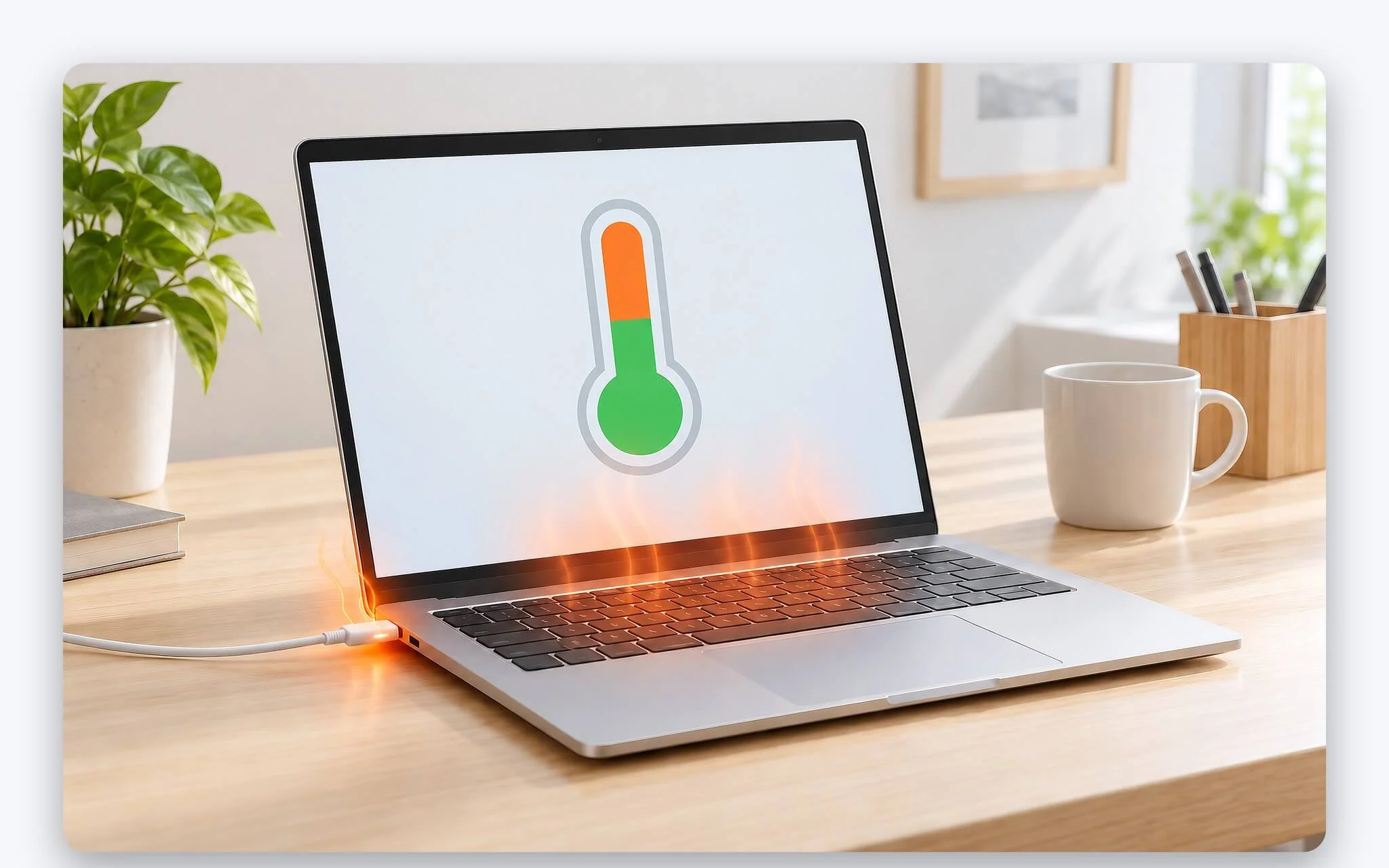 Phân biệt mức ấm bình thường và nóng bất thường khi laptop đang cắm sạc