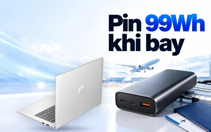 Laptop pin 99Wh - Vì sao dừng dưới 100Wh và cách mang lên máy bay